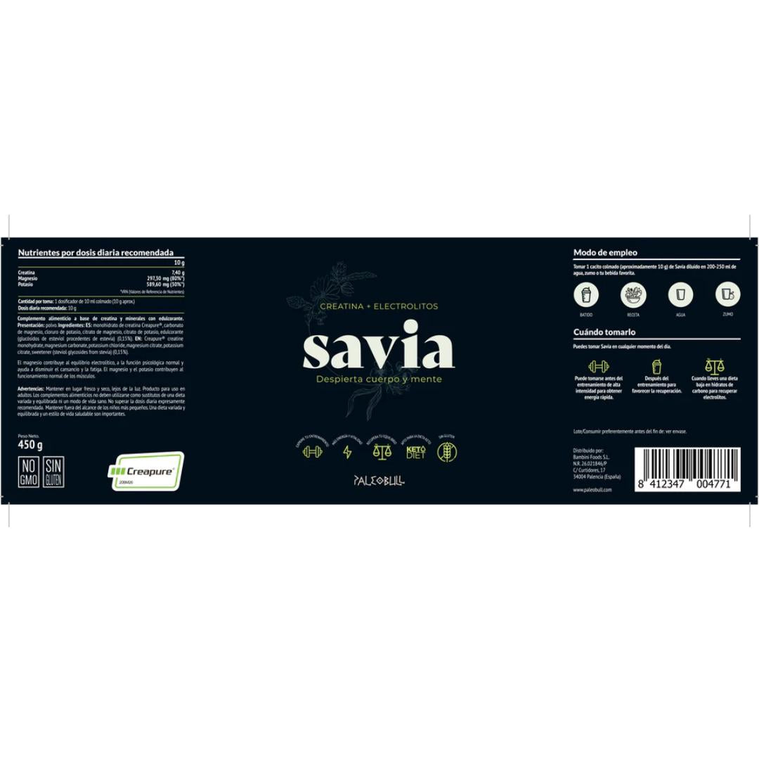 Creatine + elektrolyten Savia in poedervorm Paleobull 450 g