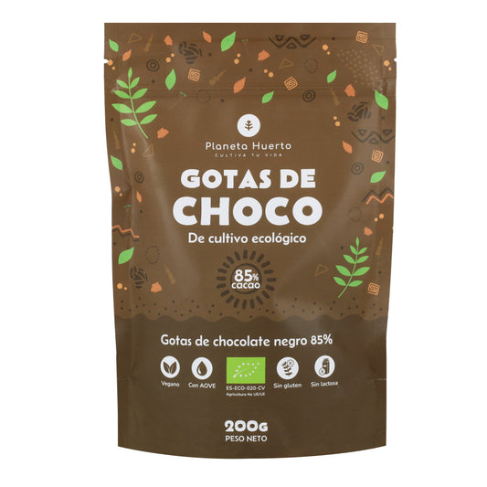 Gocce di cioccolato 85% cacao ECO Planeta Huerto 200 g