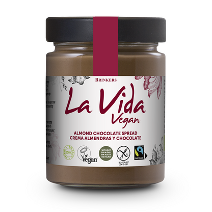 Crema de Chocolate con Almendras Vegana La Vida Vegan, 270 g