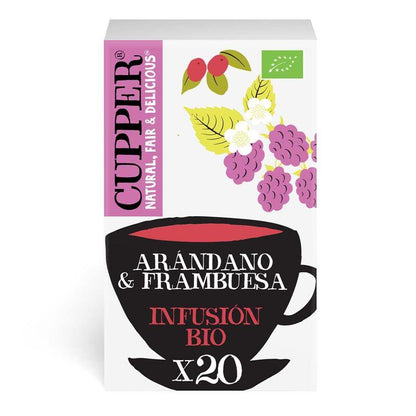 Infusion Blåbär och hallon Bio Cupper 20 påsar