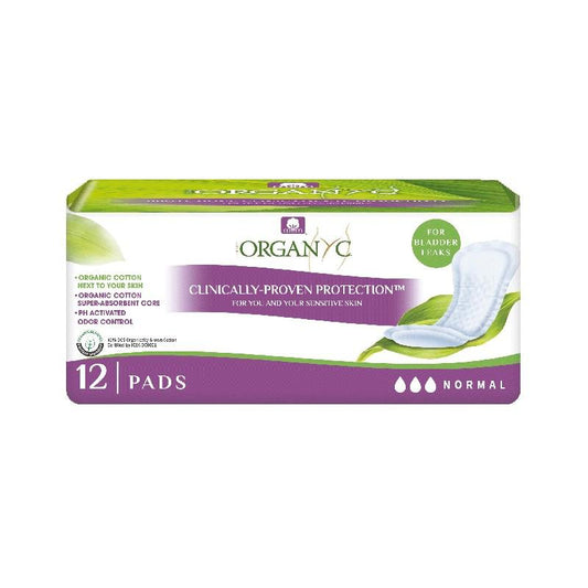 Organyc Normal Incontinence Pads 12 pcs