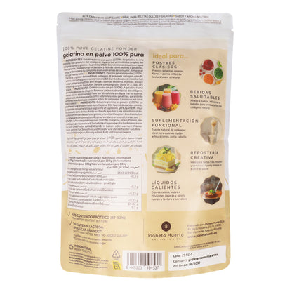 Gélatine neutre en poudre source de collagène Planeta Huerto 1 kg