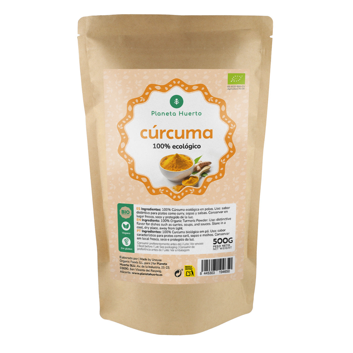 Kurkumapulver ECO Planeta Huerto 500 g