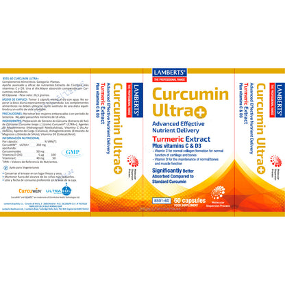 Curcumin Ultra + Lamberts 60 cápsulas