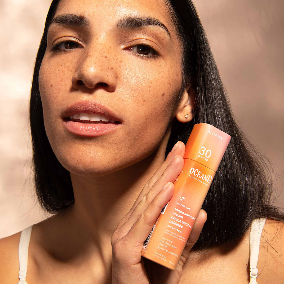 Oceanly - PHYTO-SUN Sunscreen Face Cream - Tinted and Shimmering - SPF 30, Attitude, 30 g