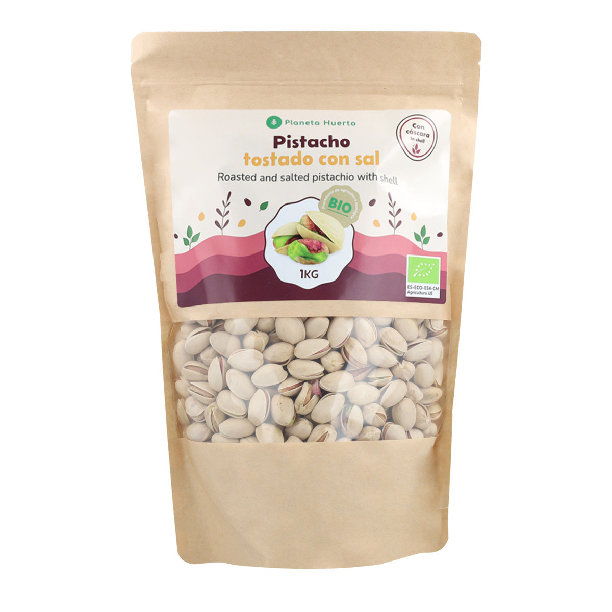 Pistachio nuts in shell roasted and salted ECO Planeta Huerto 1 kg