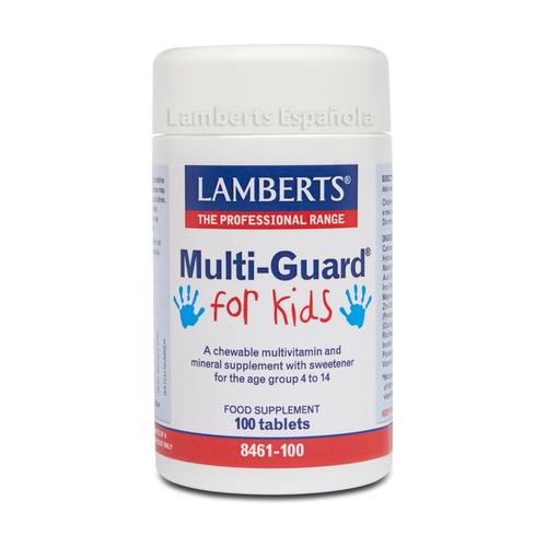Multi-Guard pour enfants. Vitamines et minéraux Lamberts, 100 comprimés à croquer