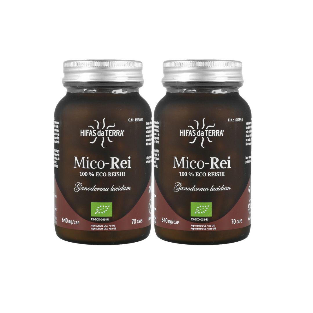Pack of 2 Mico Rei (Ganoderma lucidum) Hifas da Terra 70 capsules