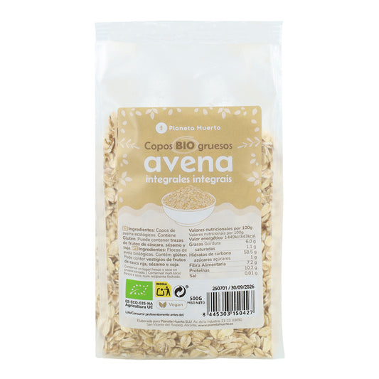 Fiocchi d'avena integrali grossolani ECO Planeta Huerto