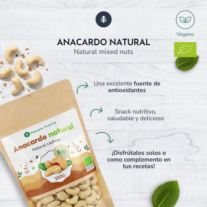 Cashew nuts natural ECO Planeta Huerto 250 g
