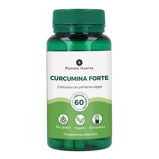 Curcumin forte Kurkuma mit schwarzem Pfeffer Planeta Huerto 60 Gemüsekapseln