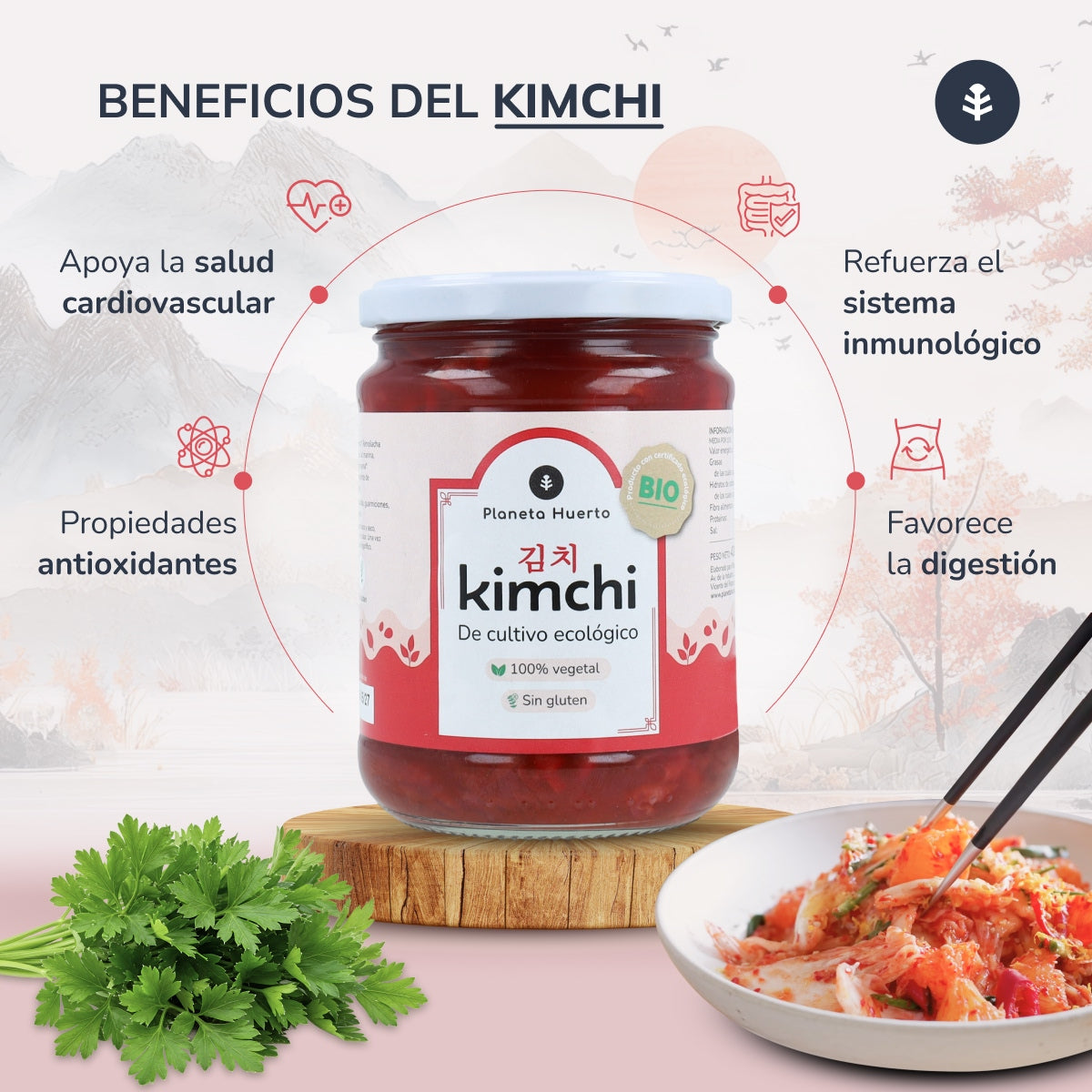 Confezione da 3 Kimchi ECO Planeta Huerto 420 g