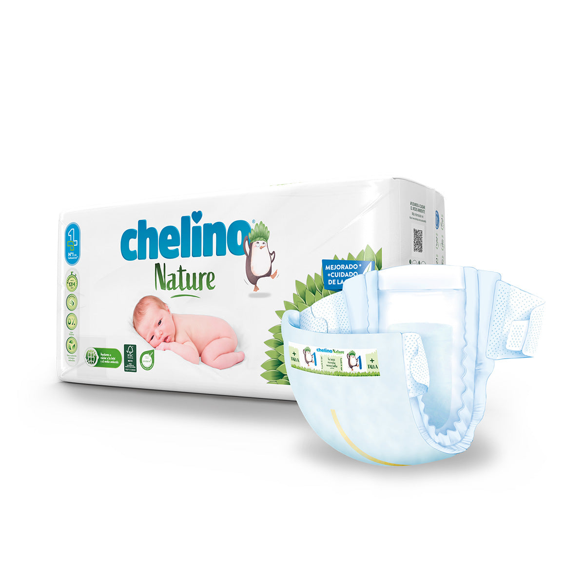 Pakket 6x luiers T1 1-3 kg Chelino Nature 28 stuks