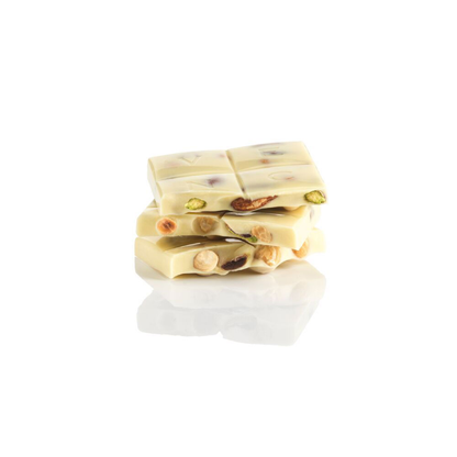Witte chocoladereep met hele hazelnoten IGP Piemonte, pistachenoten en amandelen Venchi 95 g