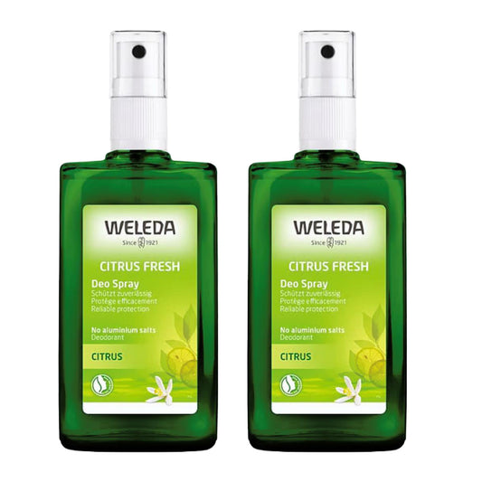 Pack of 2 Citrus Deodorants, Weleda, 100 ml