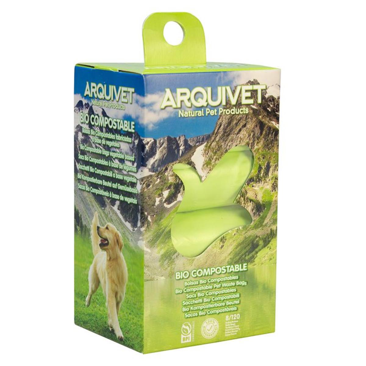 Arquivet Bio Compostable Dog Waste Bags 8 rolls x 15 bags
