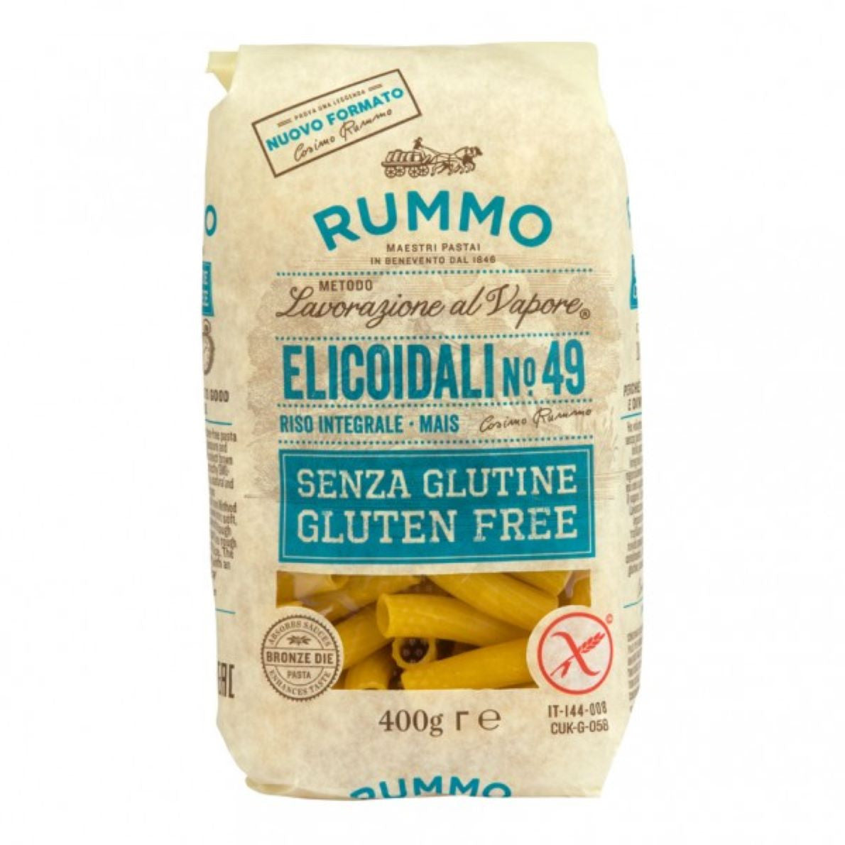 Elicoidali Glutenfreie Pasta Nr. 49 Rummo 400g