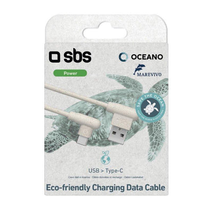 Eco-friendly cable tipo C  35% materiales biodegradables - blanco