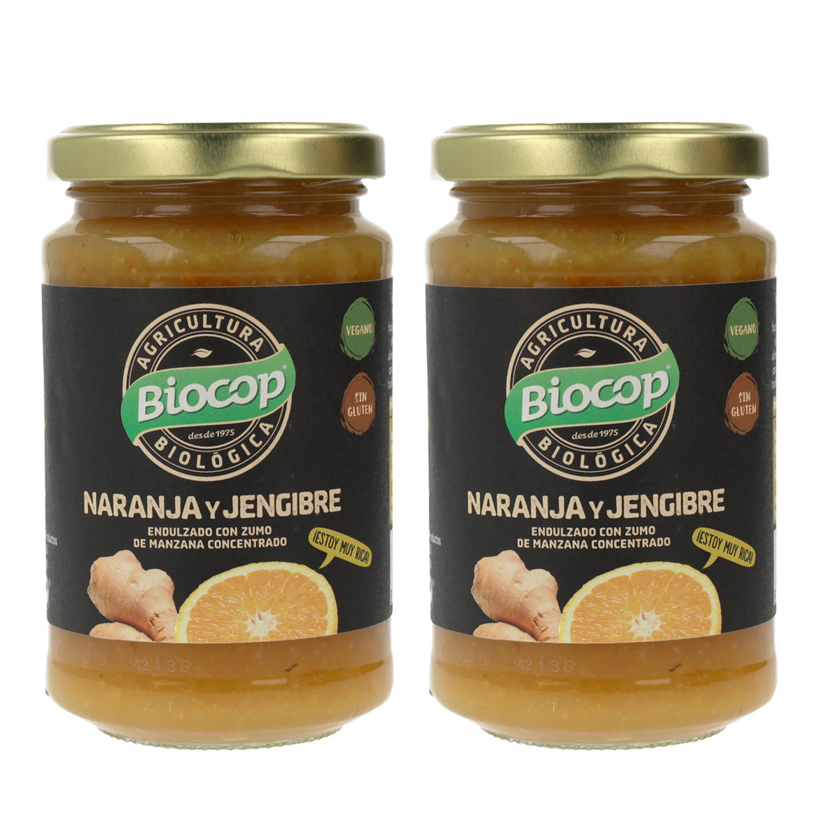 2er-Packung Biocop Bio-Orangen-Ingwer-Kompott, 265 g