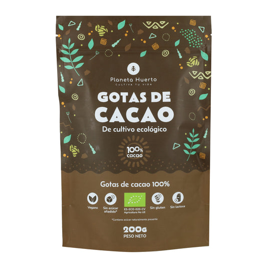 Gocce di cioccolato 100% cacao ECO Planeta Huerto 200 g