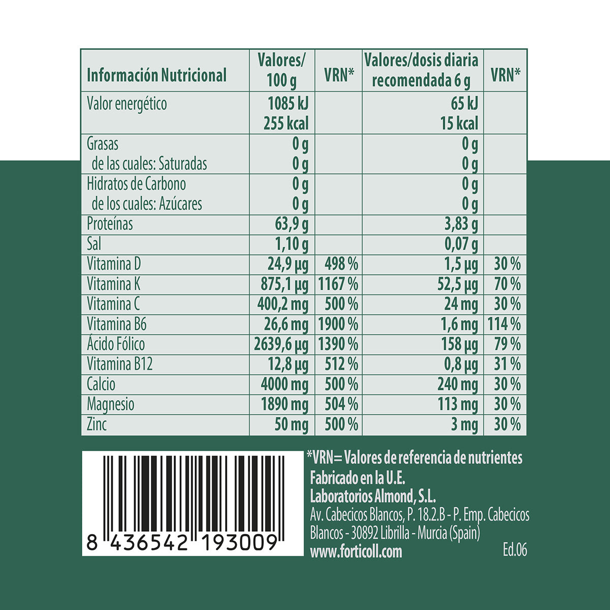 Bioaktivt kollagen Sport Forticoll, 180 tabletter