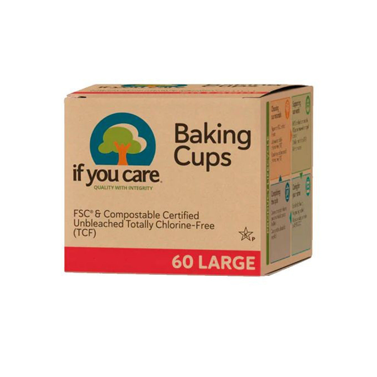 Medelstora pappersmuffinsformar If you care 60 st