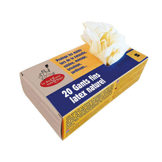 Naturlatexhandskar FSC La Droguerie Écologique 20 st storlek S