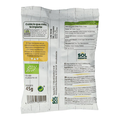 Mini galettes de sarrasin bio sans gluten Sol Natural 45 g