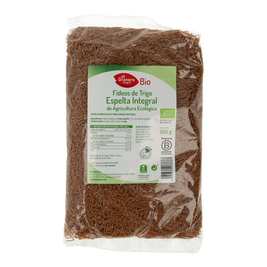 El Granero Whole Spelt Wheat Thin Noodles, 500 g