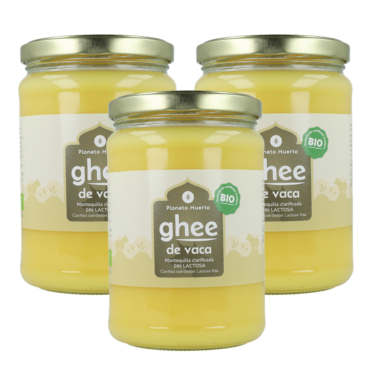 Pack 3xGhee clarified butter ECO Planeta Huerto 500 gr