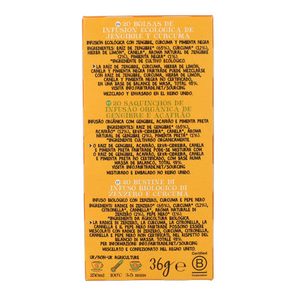 Infusión de Jengibre y Cúrcuma BIO Cupper 20 bolsitas