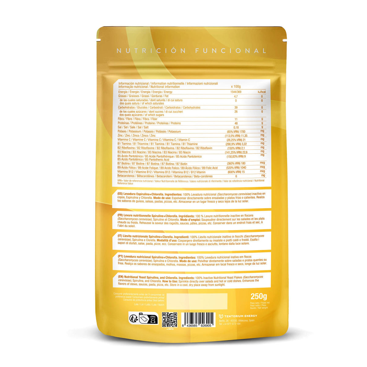 Voedingsgist met chlorella en spirulina XL Energy Feelings 250 g