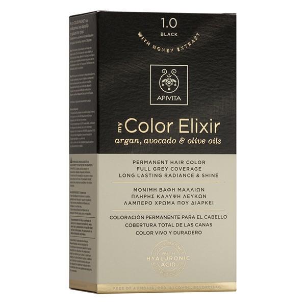 Farba do włosów My Color Elixir N1.0 Czarny Apivita