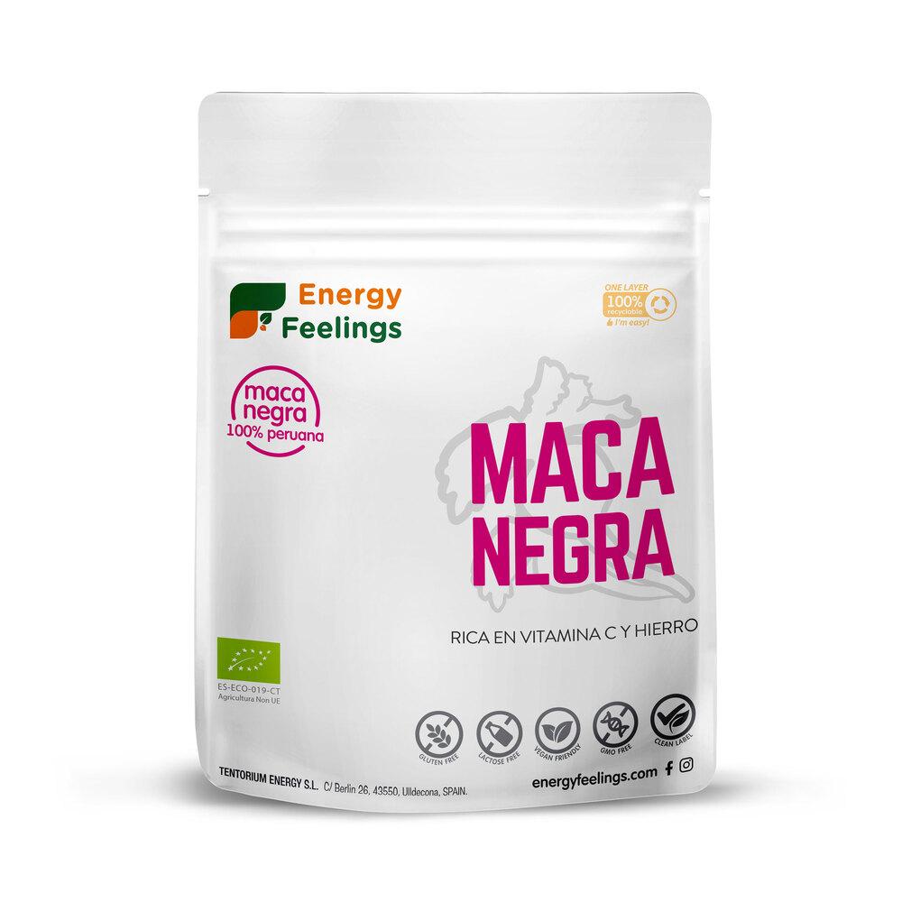 Pack of 2x Organic Black Maca Powder Energy Feelings 1 kg