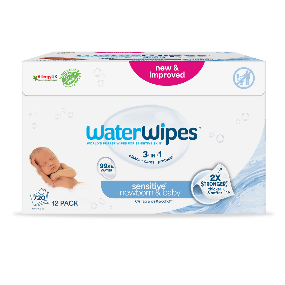 Confezione WaterWipes BIO Salviette per neonati 720 pezzi