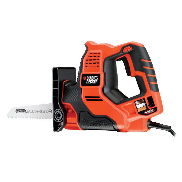 Säge Scorpion 500 W AutoSelect + 3 Sägeblätter und Koffer Black+Decker RS890K-QS