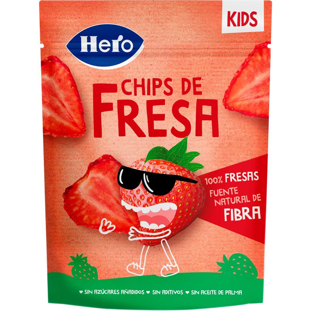 Pakket 7x aardbeienchips Hero Kids 12 g