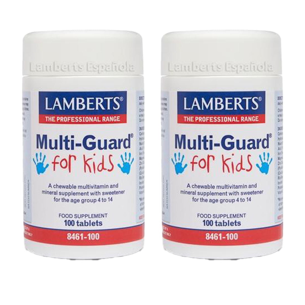Pack of 2 Multi-Guard for Children. Vitamins and Minerals, Lamberts, 100 chewable tablets