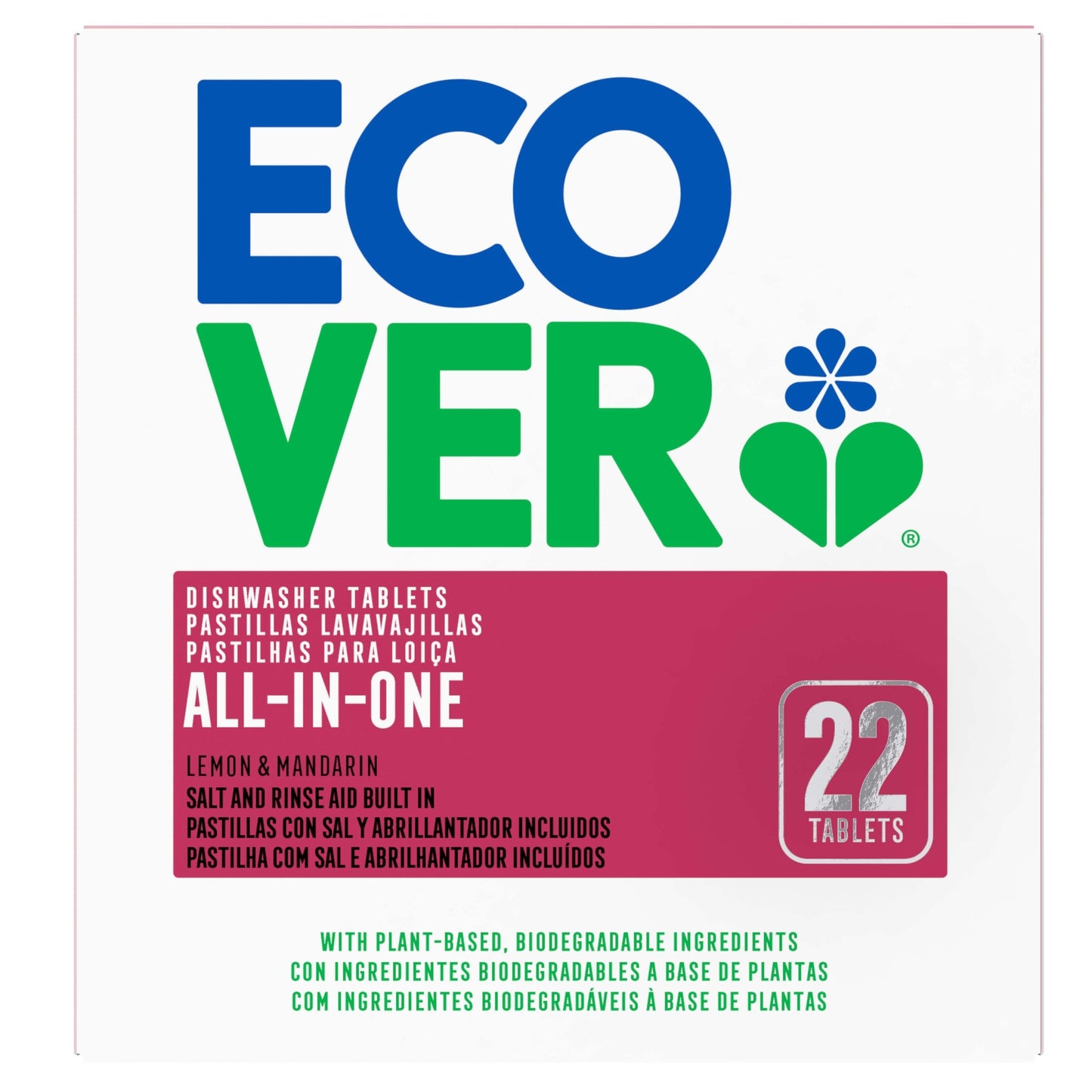 Pastilles pour lave-vaisselle tout-en-un Ecover 22 pastilles