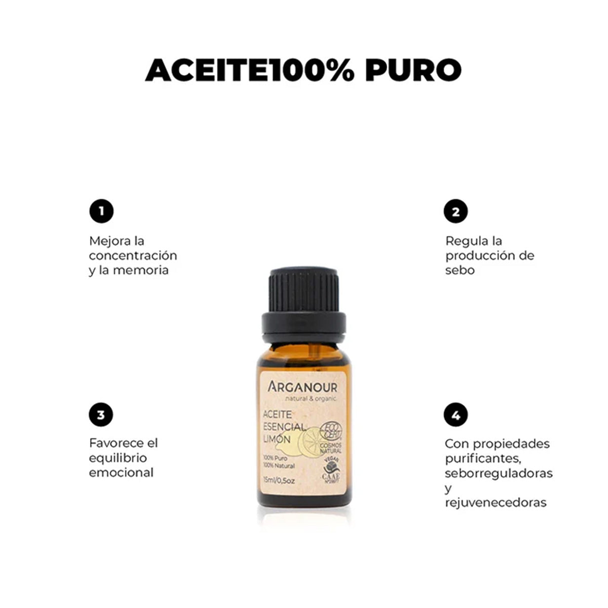 100% pure essentiële citroenolie Arganour 15 ml