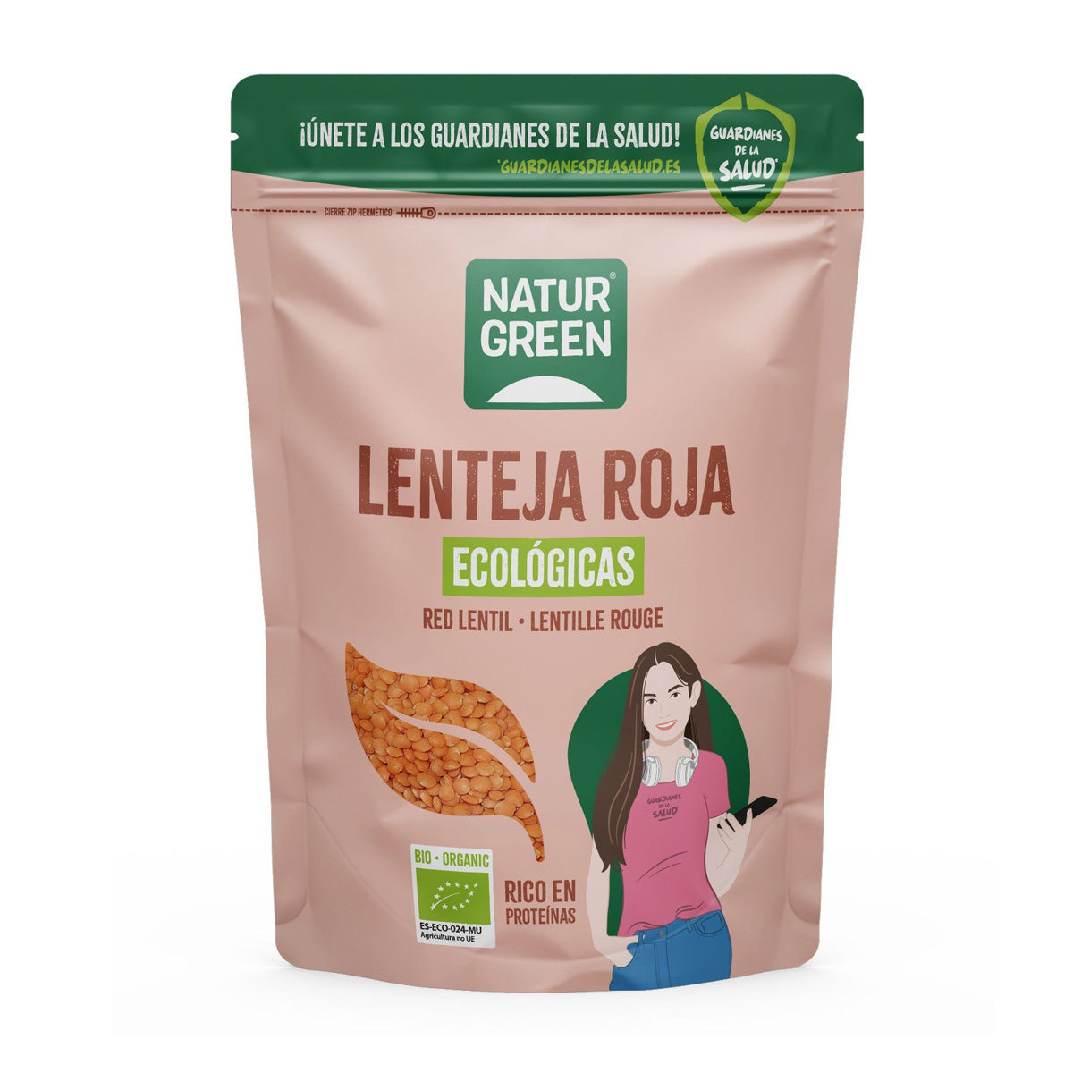 Naturgreen BIO röda linser 500 g