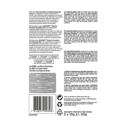 GOURMET Nature's Creations Exquisite Liquid Snack Purée with Salmon and Carrot 5x10g