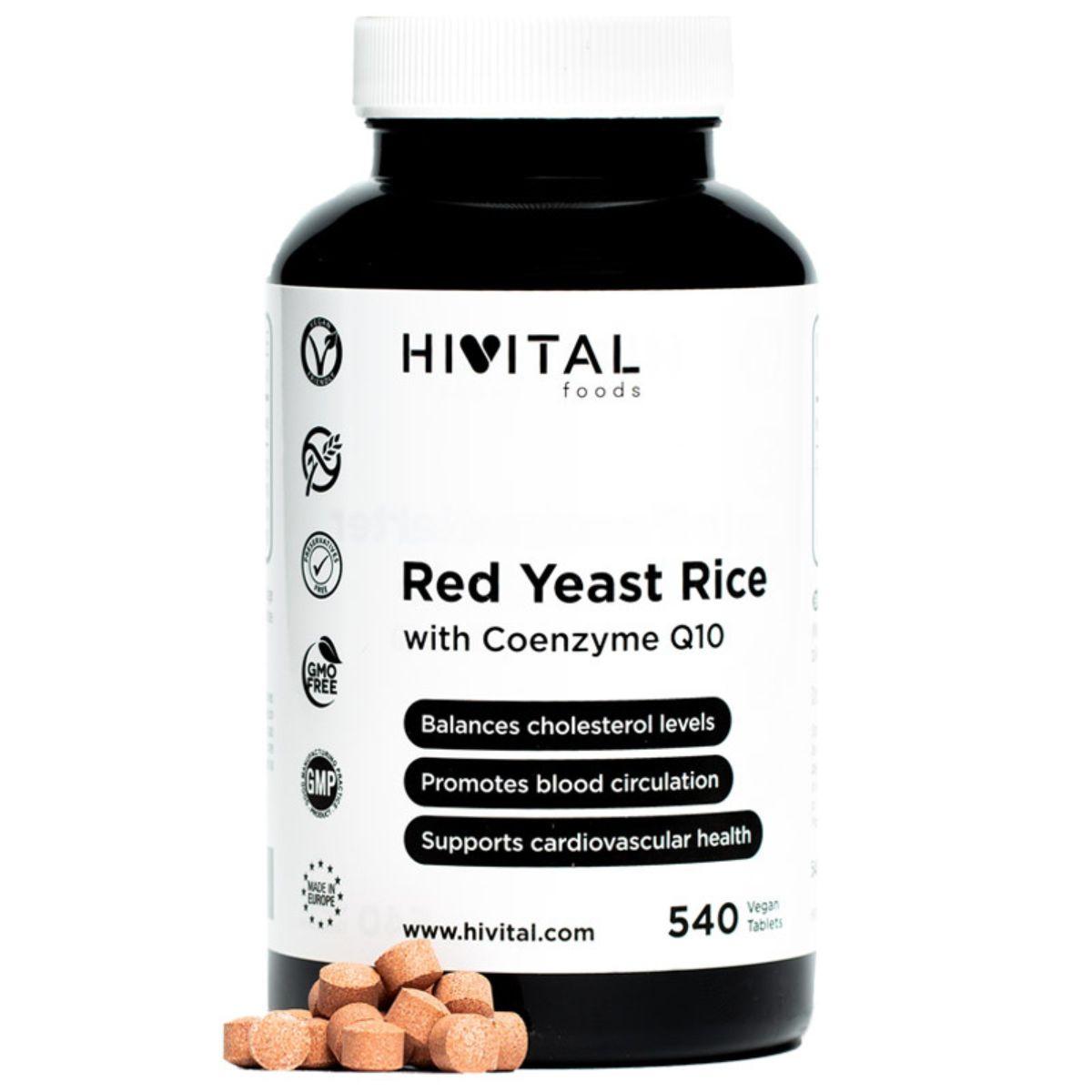 Red Yeast Rice with Coenzyme Q10 Hivital 540 vegan capsules