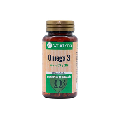 Omega 3, 80 soft capsules. NaturTierra