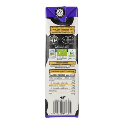 Frisona Bio Lait Demi-Écrémé Sans Lactose 1L