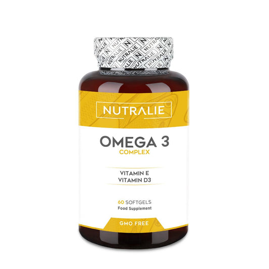 Omega-3-Komplex 2000 mg + Vitamin E und D3 DHA EPA Nutralie 60 Softgels