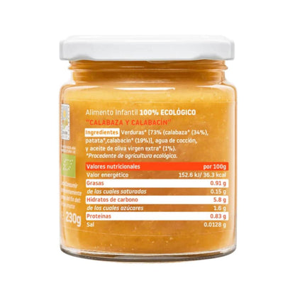 Pakket 12x potjes biologische pompoen en courgette +6 maanden Smileat 230 g