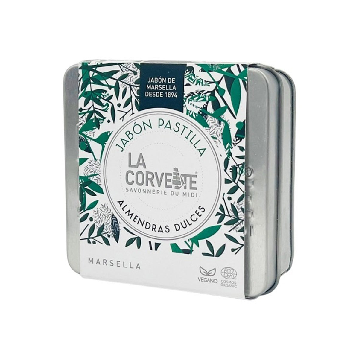 Geschenkbox aus Metall mit Mandelseife La Corvette