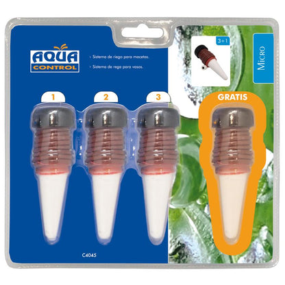 Conos cerámicos de riego para macetas 4 ud Aquacontrol