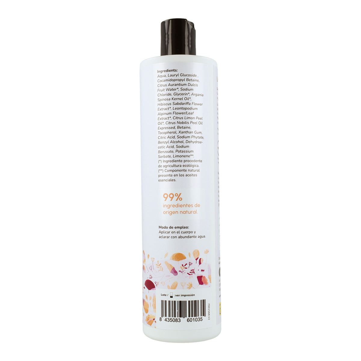 Gel douche à la fleur d'hibiscus et à l'orange Planeta Huerto 500 ml